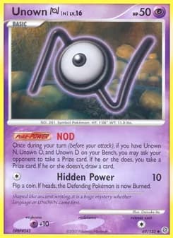 Unown N — Secret Wonders — Uncommon