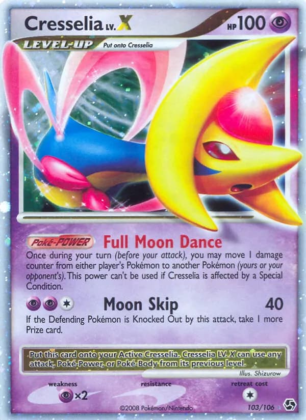 Cresselia — Great Encounters, Rare Holo LV.X