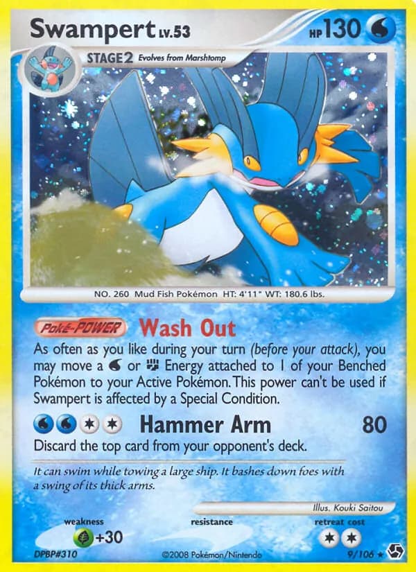 Swampert — Great Encounters, Rare Holo