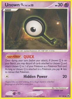 Unown Q — Majestic Dawn — Uncommon