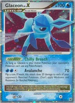 Glaceon — Majestic Dawn — Rare Holo LV.X