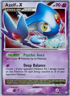 Azelf — Legends Awakened — Rare Holo LV.X