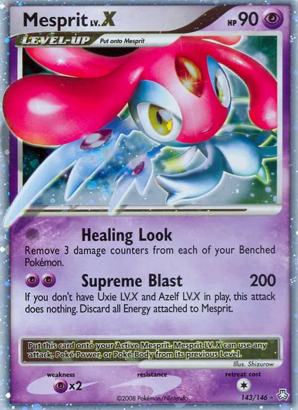 Mesprit — Legends Awakened, Rare Holo LV.X