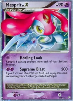 Mesprit — Legends Awakened — Rare Holo LV.X