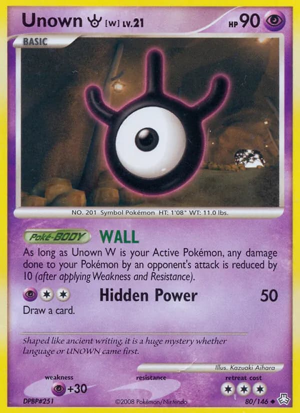 Unown W — Legends Awakened, Uncommon
