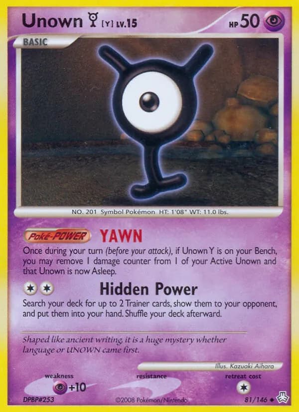 Unown Y — Legends Awakened, Uncommon