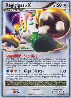 Regigigas — Stormfront — Rare Holo LV.X