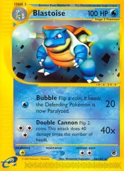 Blastoise — Expedition Base Set — Rare