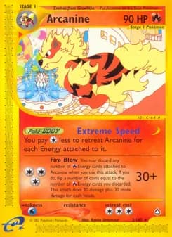 Arcanine — Aquapolis — Rare