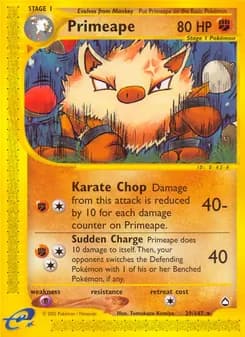Primeape — Aquapolis — Rare