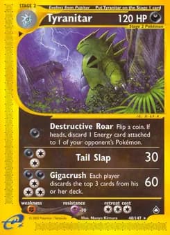 Tyranitar — Aquapolis — Rare