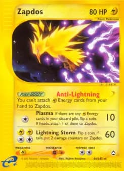 Zapdos — Aquapolis — Rare