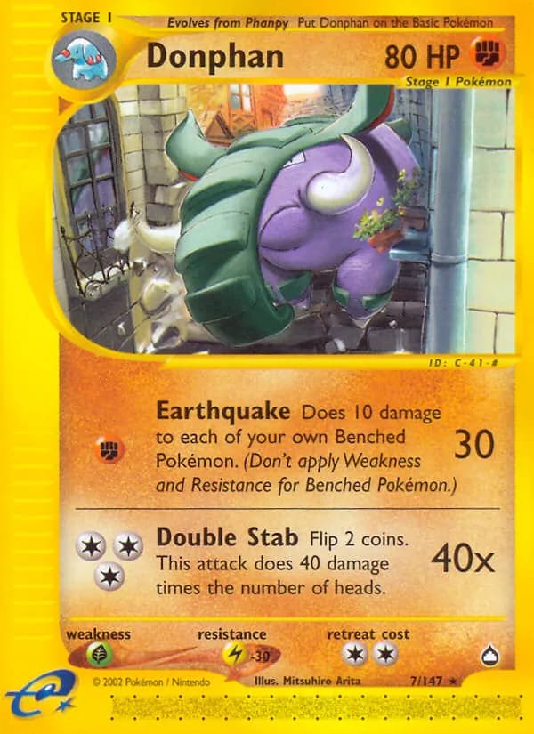 Donphan — Aquapolis, Rare
