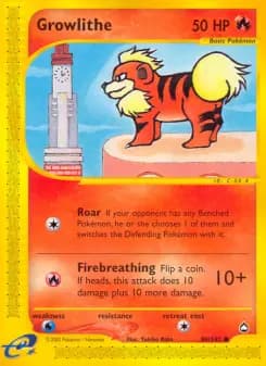 Growlithe — Aquapolis — Common