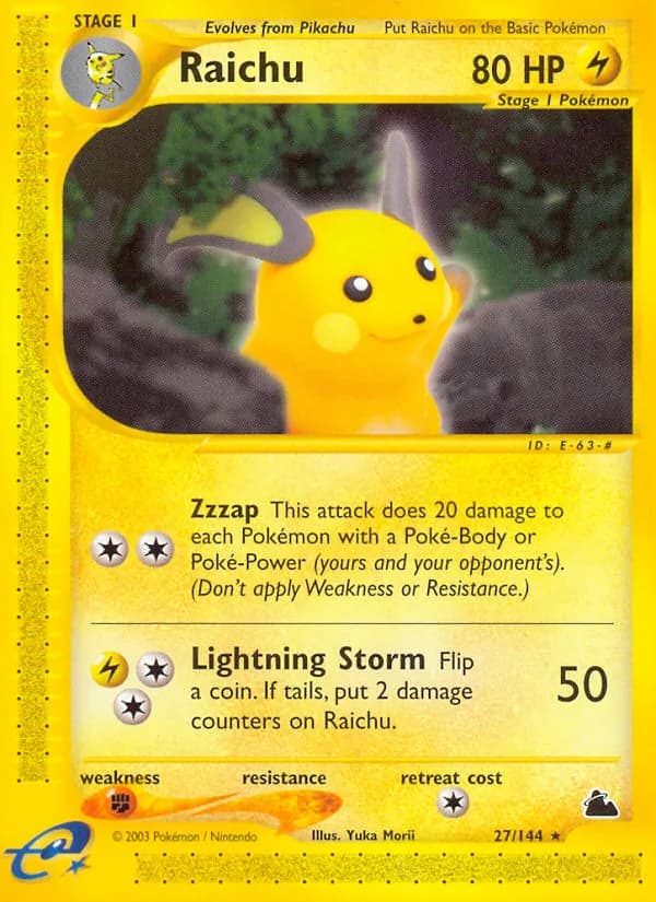 Raichu — Skyridge, Rare