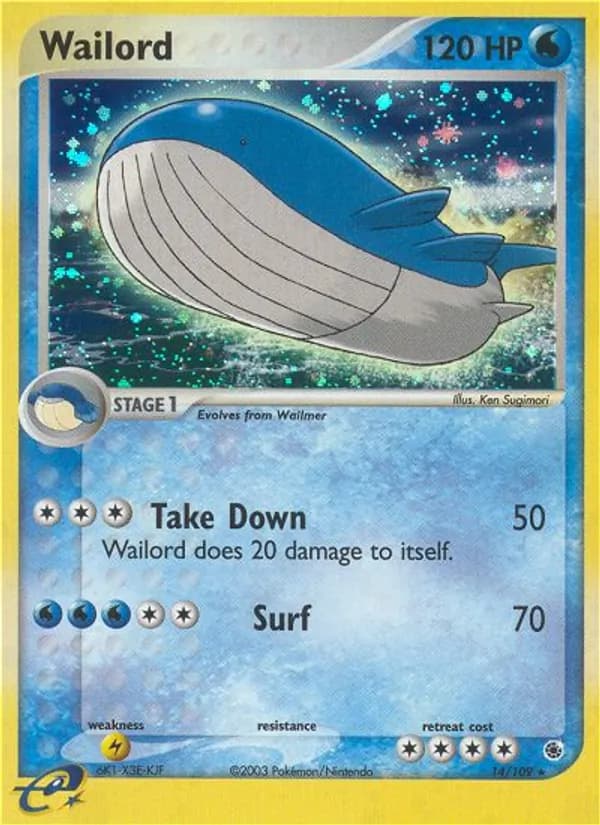 Wailord — Ruby & Sapphire, Rare