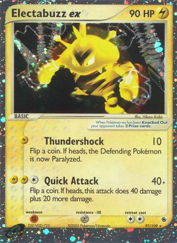Electabuzz ex — Ruby & Sapphire, Rare
