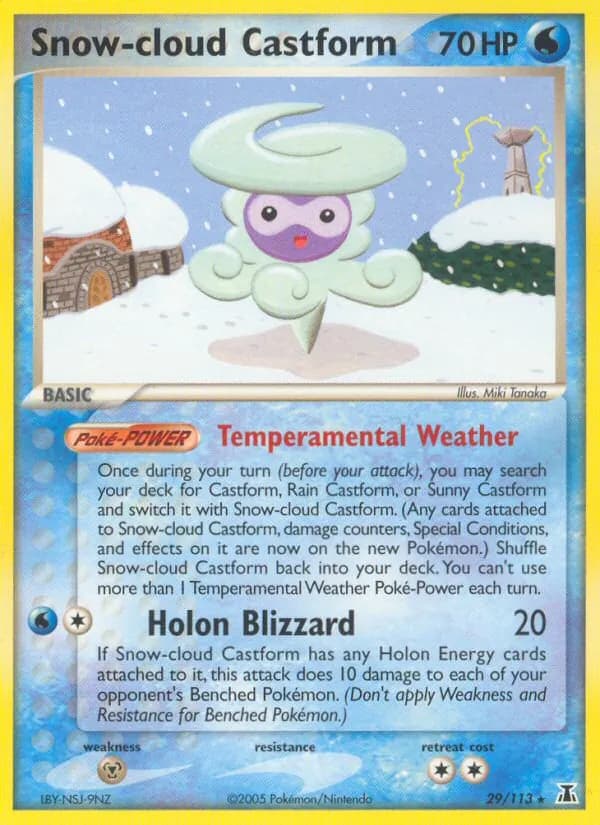 Snow-cloud Castform — Delta Species, Rare