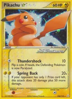 Pikachu Star — Holon Phantoms — Rare