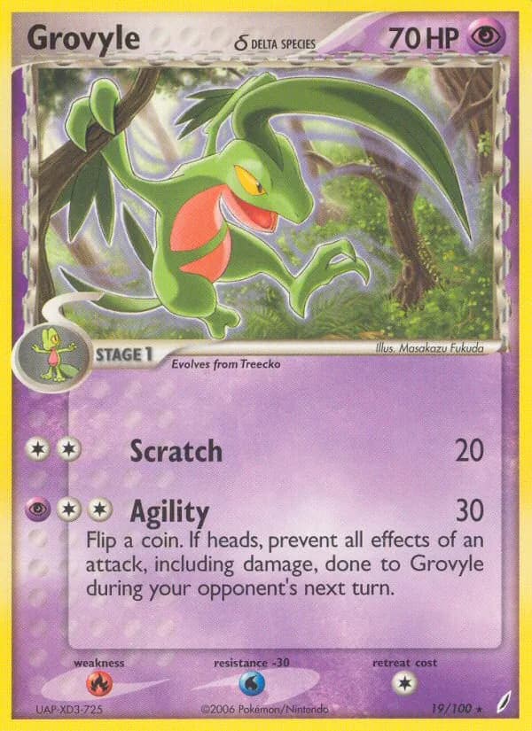 Grovyle δ — Crystal Guardians, Rare