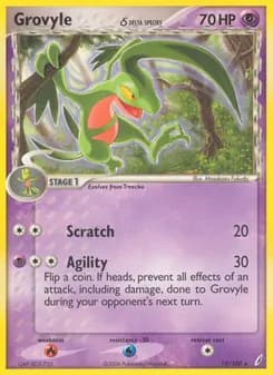 Grovyle δ — Crystal Guardians — Rare