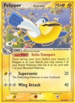Pelipper δ — Crystal Guardians — Rare