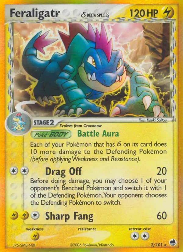 Feraligatr δ — Dragon Frontiers, Rare