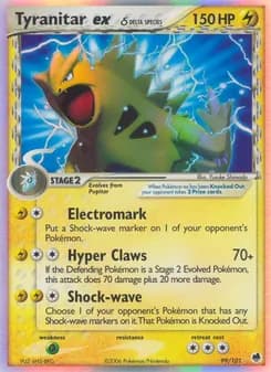 Tyranitar ex δ — Dragon Frontiers — Rare