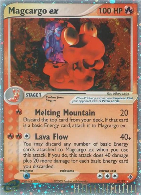 Magcargo ex — Dragon, Rare