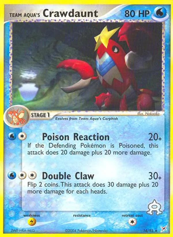 Team Aqua's Crawdaunt — Team Magma vs Team Aqua, Rare