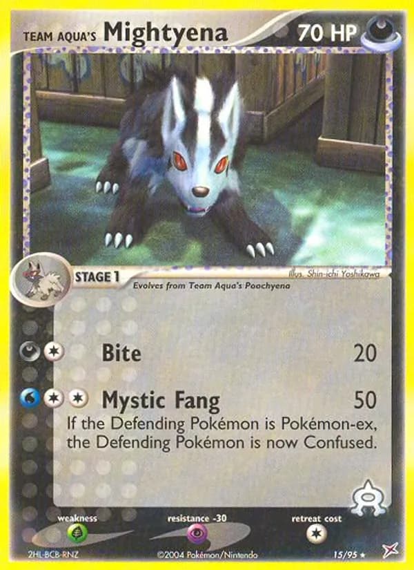 Team Aqua's Mightyena — Team Magma vs Team Aqua, Rare