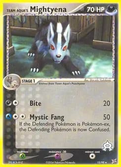 Team Aqua's Mightyena — Team Magma vs Team Aqua — Rare