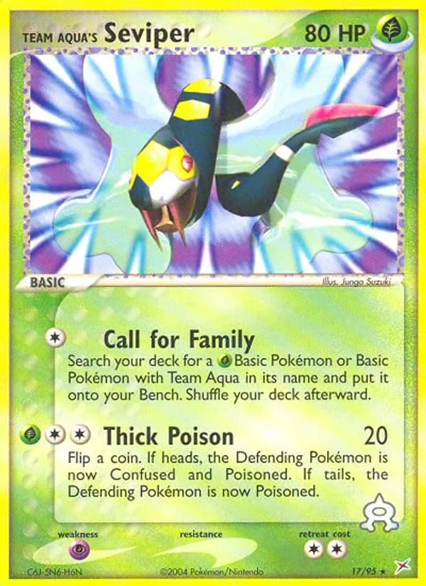 Team Aqua's Seviper — Team Magma vs Team Aqua, Rare