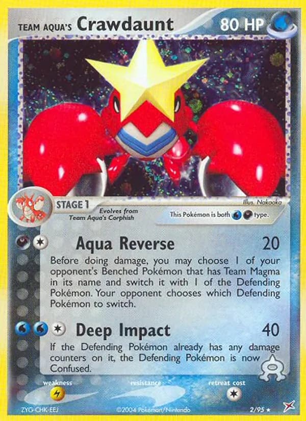 Team Aqua's Crawdaunt — Team Magma vs Team Aqua, Rare
