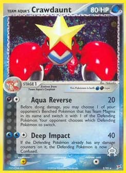 Team Aqua's Crawdaunt — Team Magma vs Team Aqua — Rare