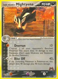 Team Magma's Mightyena — Team Magma vs Team Aqua — Rare
