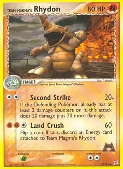 Team Magma's Rhydon — Team Magma vs Team Aqua — Rare
