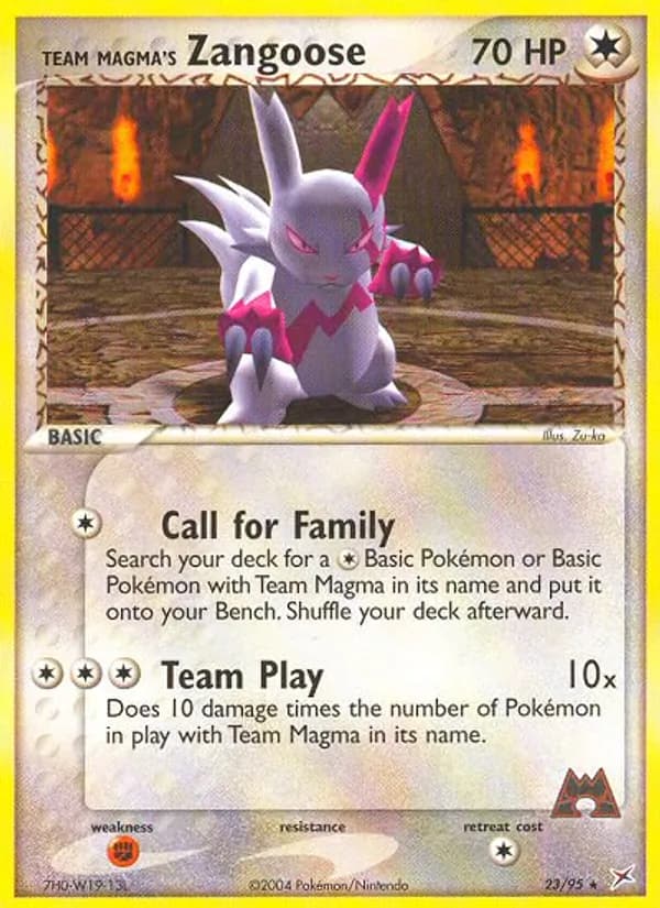 Team Magma's Zangoose — Team Magma vs Team Aqua, Rare