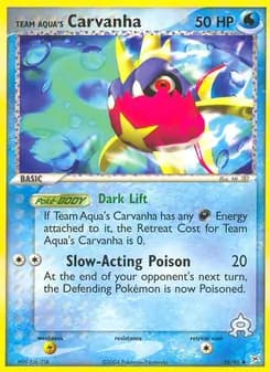 Team Aqua's Carvanha — Team Magma vs Team Aqua — Uncommon