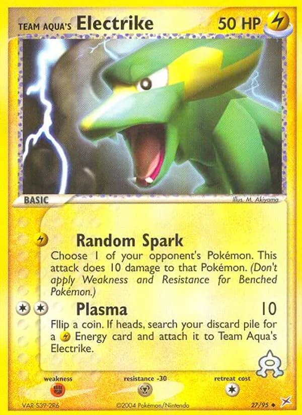 Team Aqua's Electrike — Team Magma vs Team Aqua, Uncommon