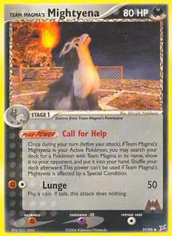 Team Magma's Mightyena — Team Magma vs Team Aqua — Uncommon