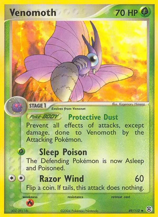 Venomoth — FireRed & LeafGreen, Uncommon