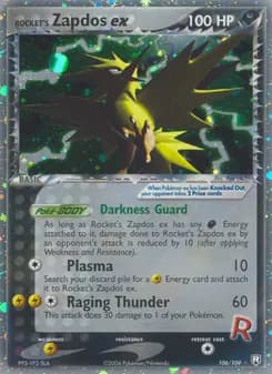 Rocket's Zapdos ex — Team Rocket Returns — Rare