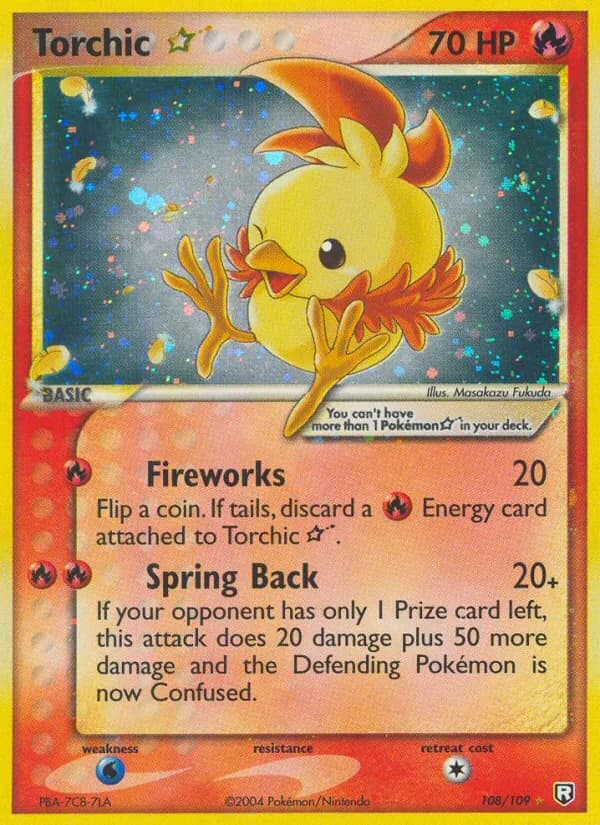 Torchic Star — Team Rocket Returns, Rare