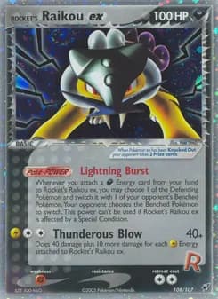 Rocket's Raikou ex — Deoxys — Rare