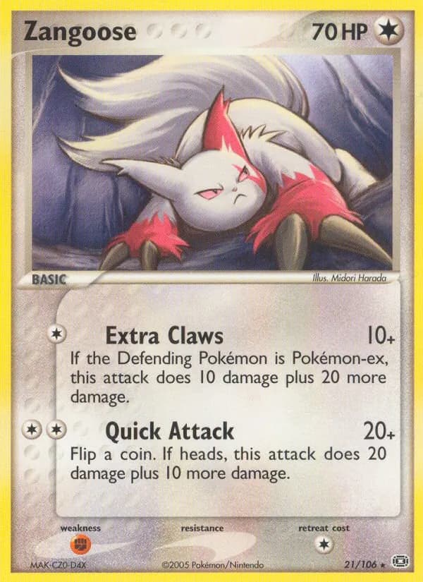 Zangoose — Emerald, Rare
