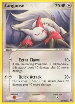 Zangoose — Emerald — Rare