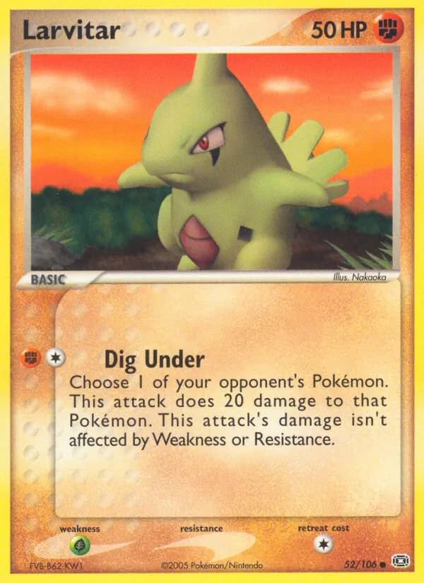 Larvitar — Emerald, Common