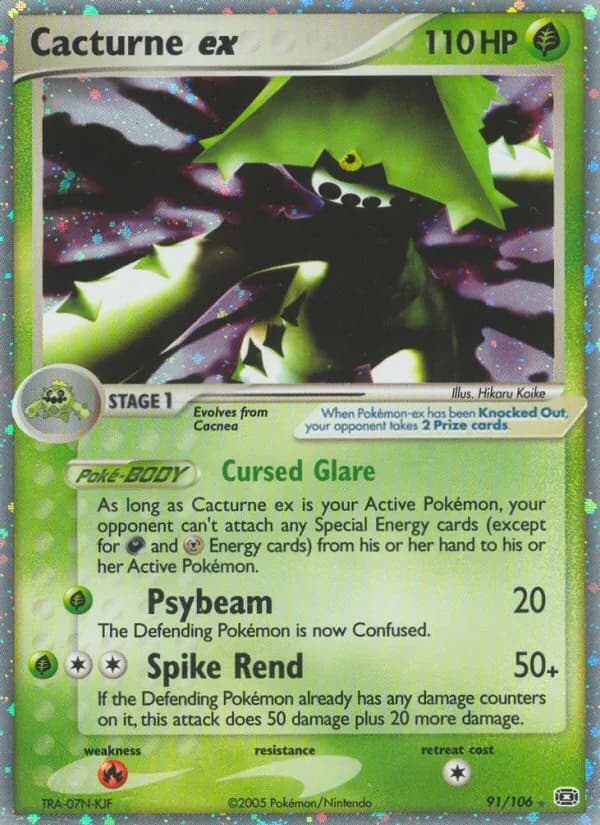 Cacturne ex — Emerald, Rare