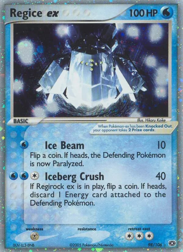 Regice ex — Emerald, Rare